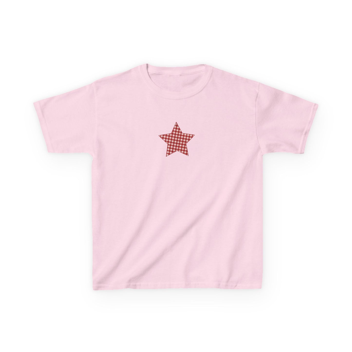 Red Gingham Star Baby Tee