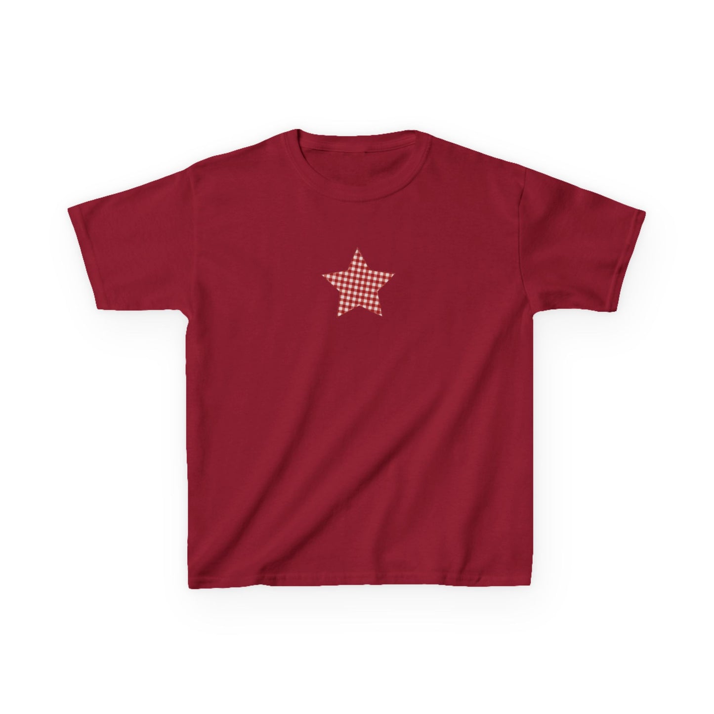 Red Gingham Star Baby Tee