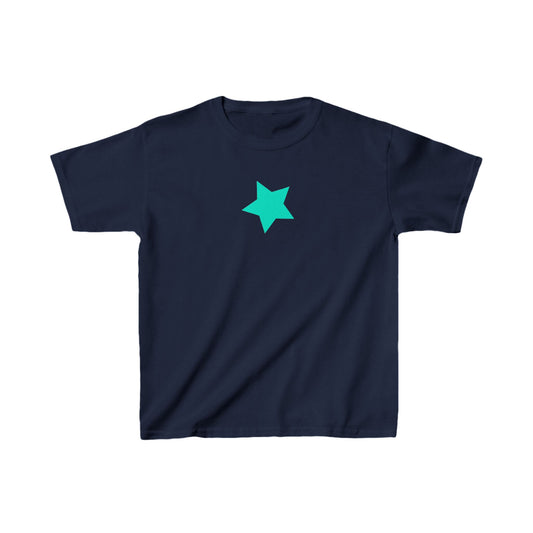 Navy and Turquoise Star Baby Tee