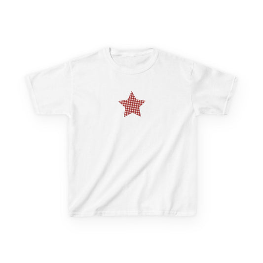 Red Gingham Star Baby Tee